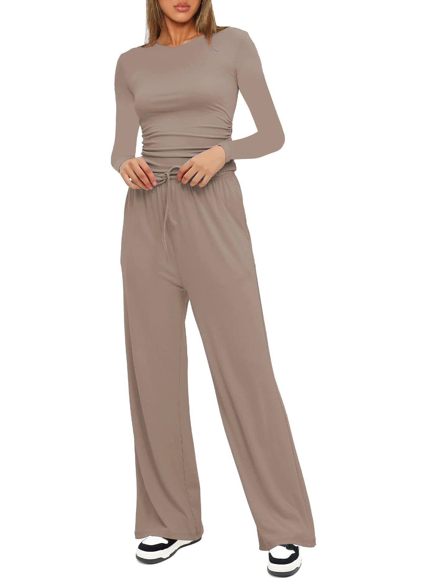 High Waist Wide Leg Pants Suit