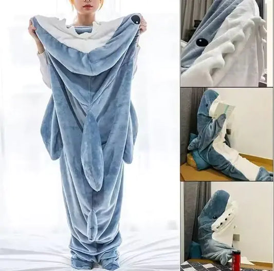 Shark Hooded Blanket for Adults and Children