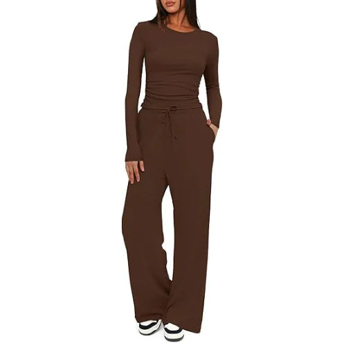 High Waist Wide Leg Pants Suit