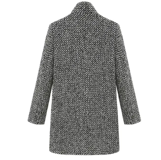 Woolen Slim Long Sleeve Coat For Women